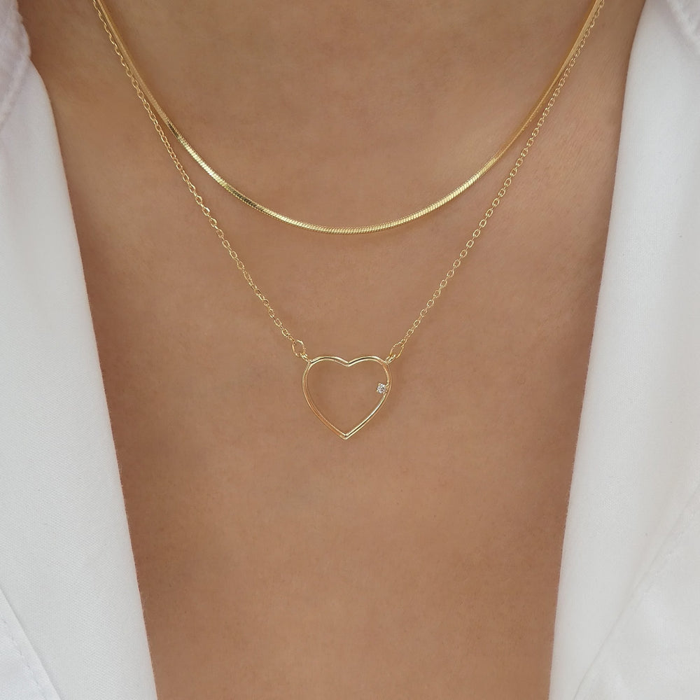 Sylvia Heart Necklace Set