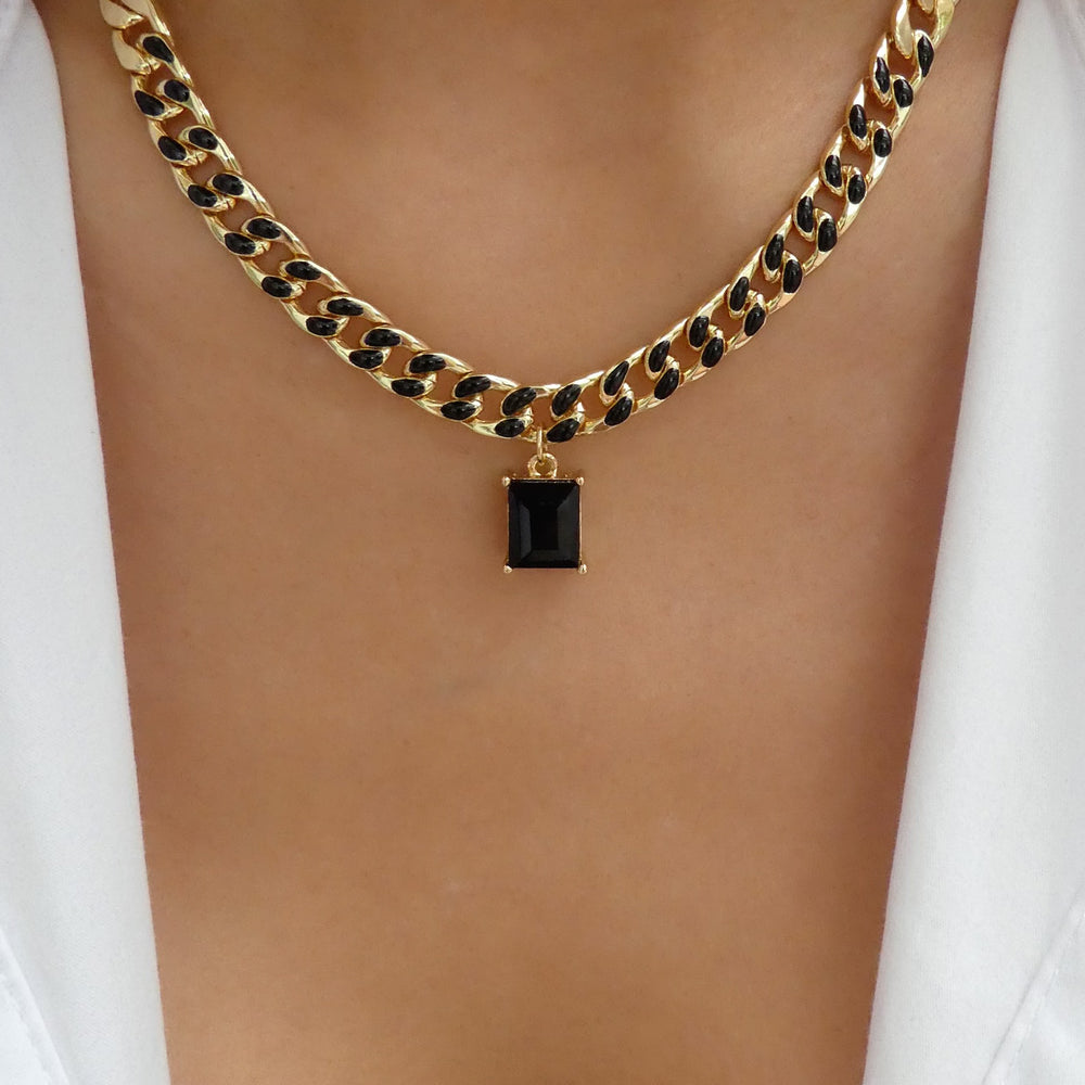 Faith Chain Necklace (Black)