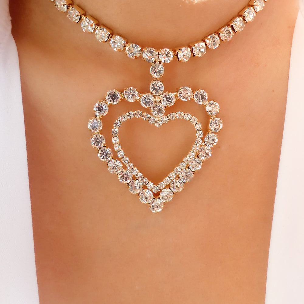 Crystal Alicia Heart Necklace