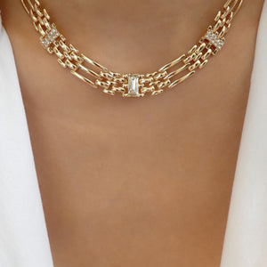 Crystal Jackie Link Necklace