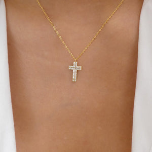 Crystal Lisa Cross Necklace