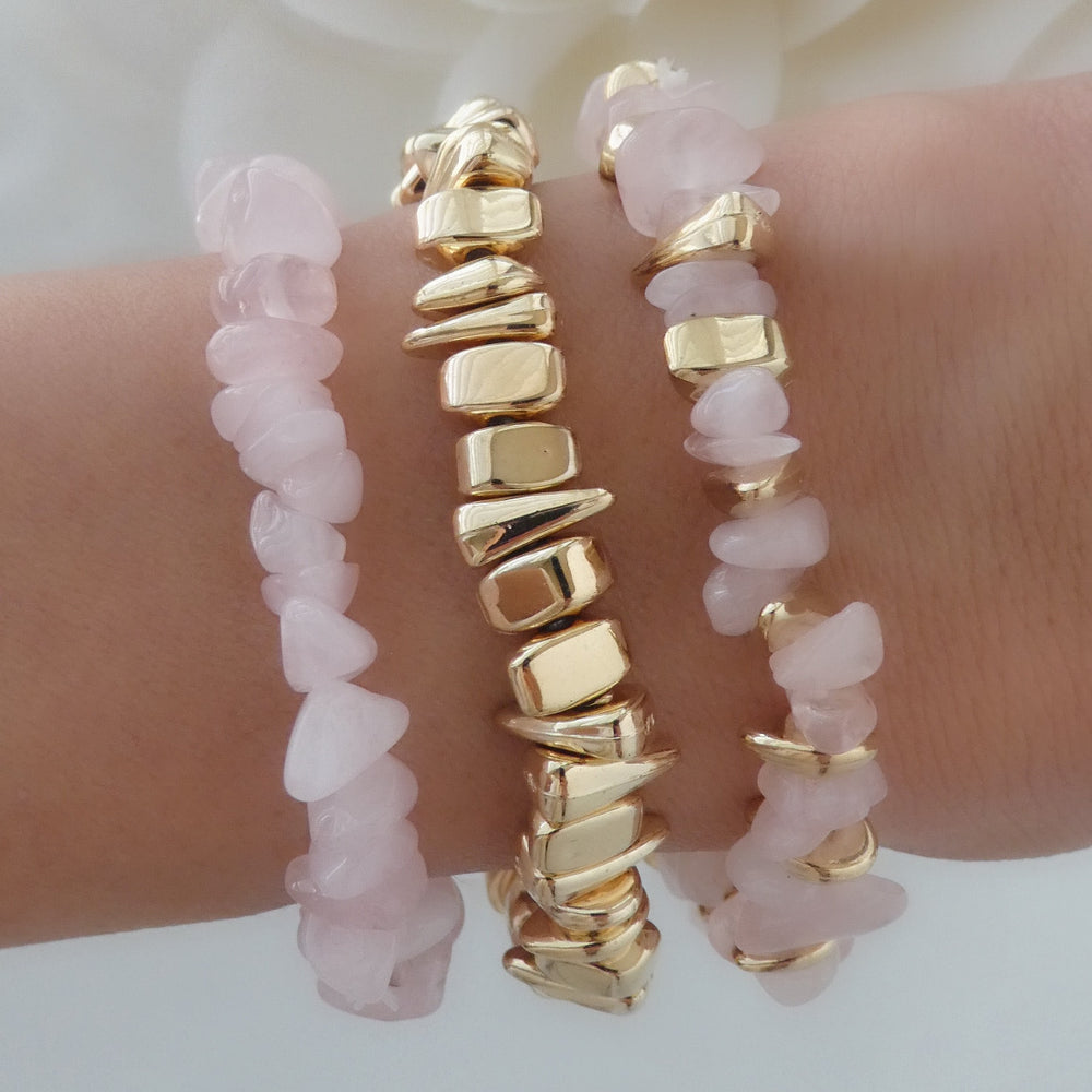 Justine Stone Bracelet Set (Pink)