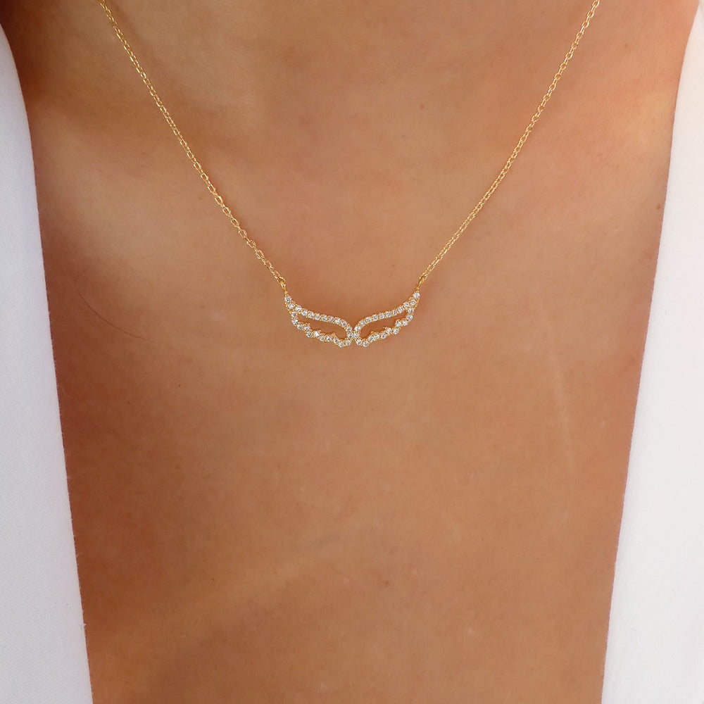 18K Crystal Wing Necklace