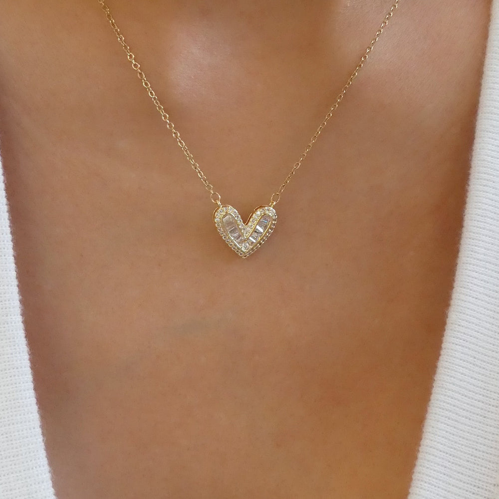 Crystal Sadie Heart Necklace