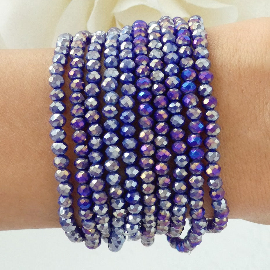 Margot Bead Bracelet Set (Purple)