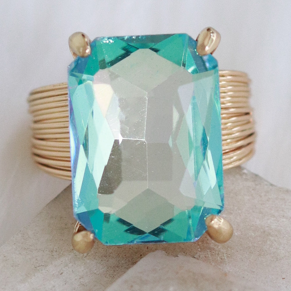 Crystal Naomi Ring (Turquoise)
