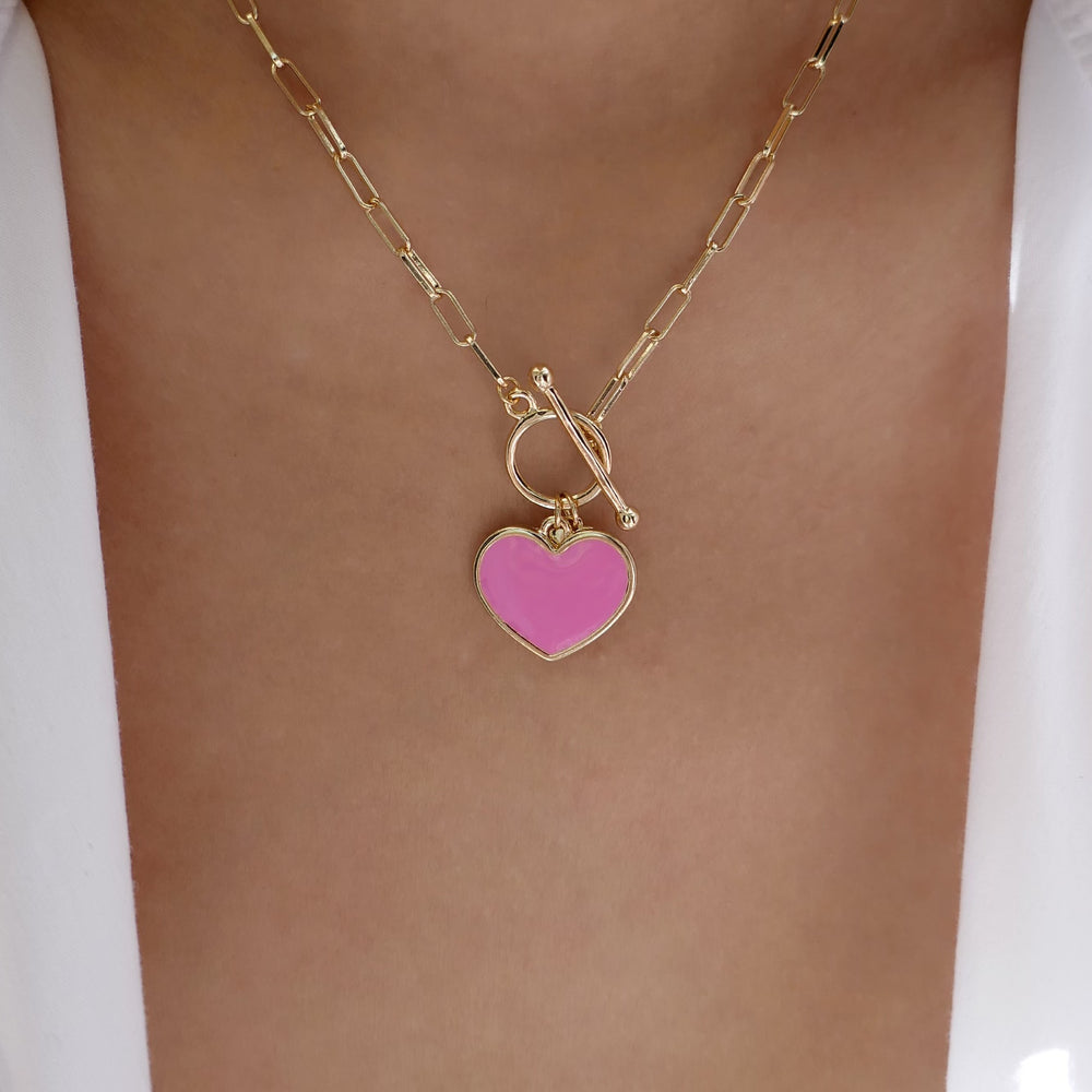Pink Haven Heart Necklace