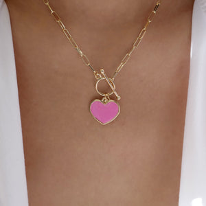 Pink Haven Heart Necklace