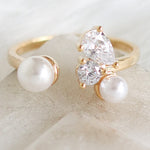 Chelsea Pearl & Crystal Ring