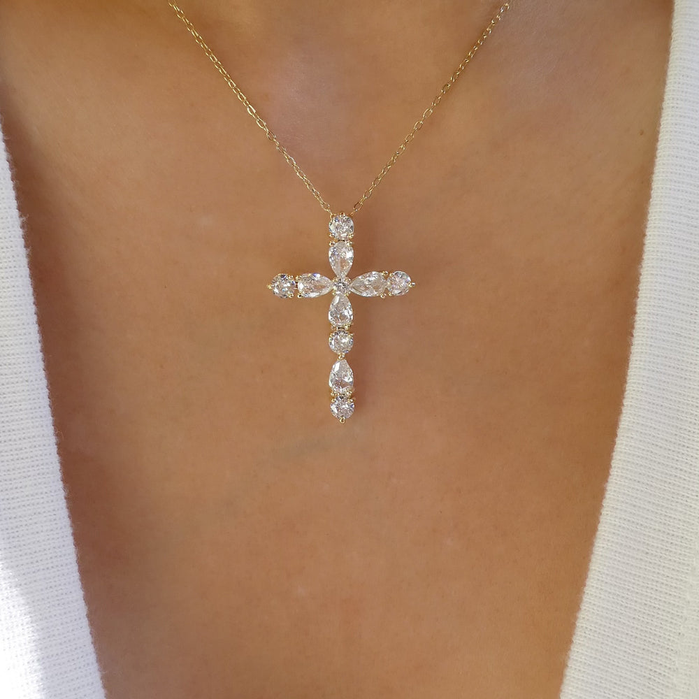 Crystal Malia Cross Necklace