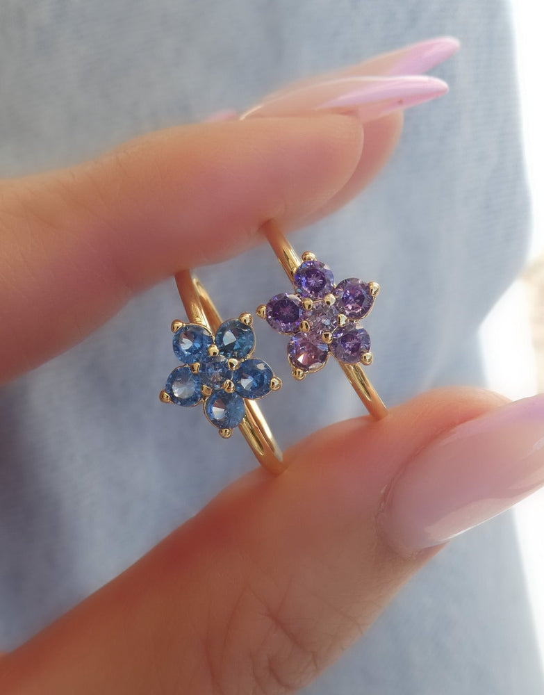 Flower Ring (Blue)