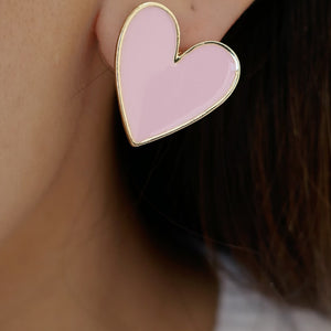 Diego Heart Earrings (Pink)