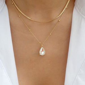 Kara Pendant Necklace (White)