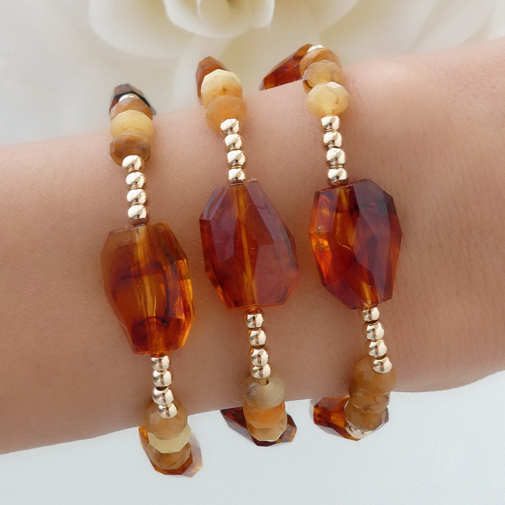 Brown Lizzy Bracelet Set