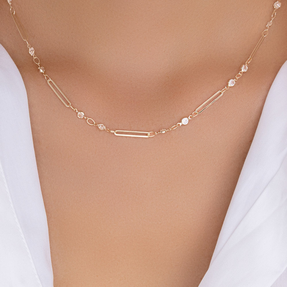Crystal Adaline Heart Necklace (White) – Love Stylize