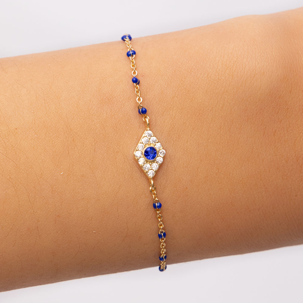 Crystal Eye Bracelet (Blue)