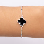 Silver Cathy Steffy Bracelet (Black)