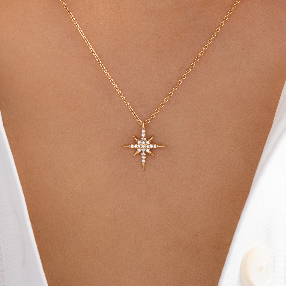 18K Crystal Star Necklace