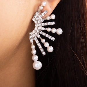 Jenna Pearl Earrings (Silver)
