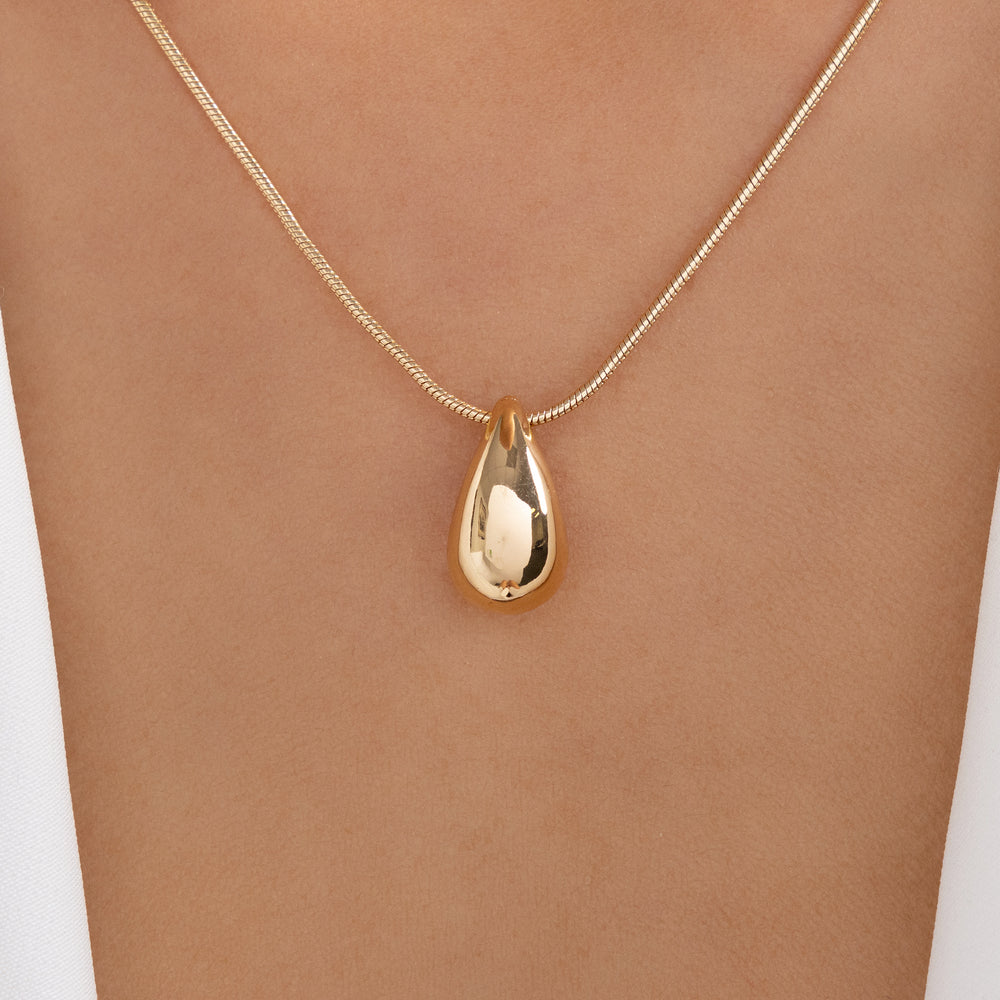 Small Gold Drop Necklace