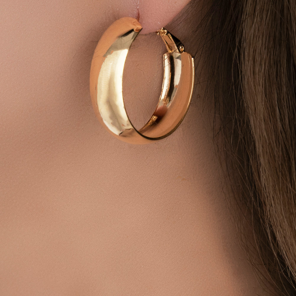 14K Bradley Hoops