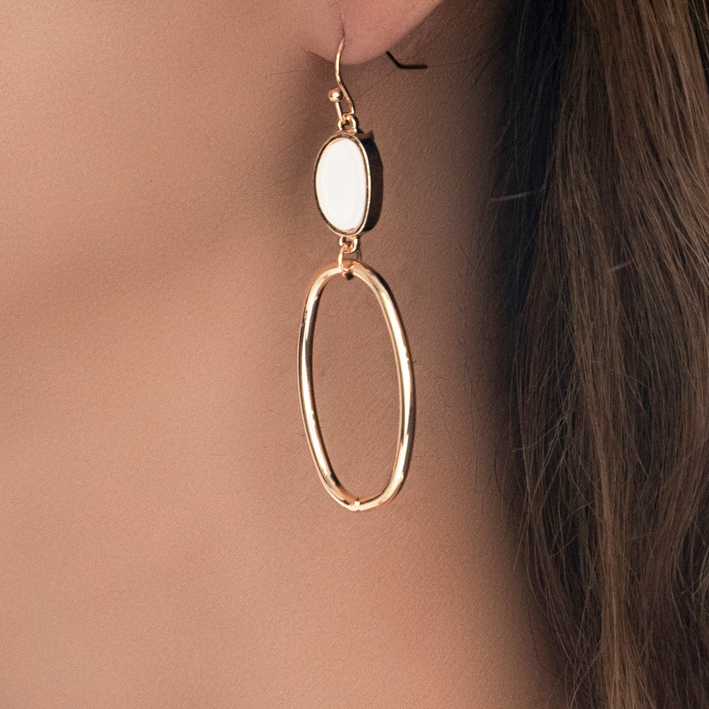 Margie Earrings (White)