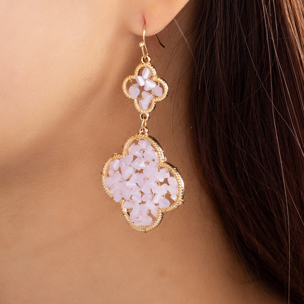 Classic Clover Earrings (Pink)