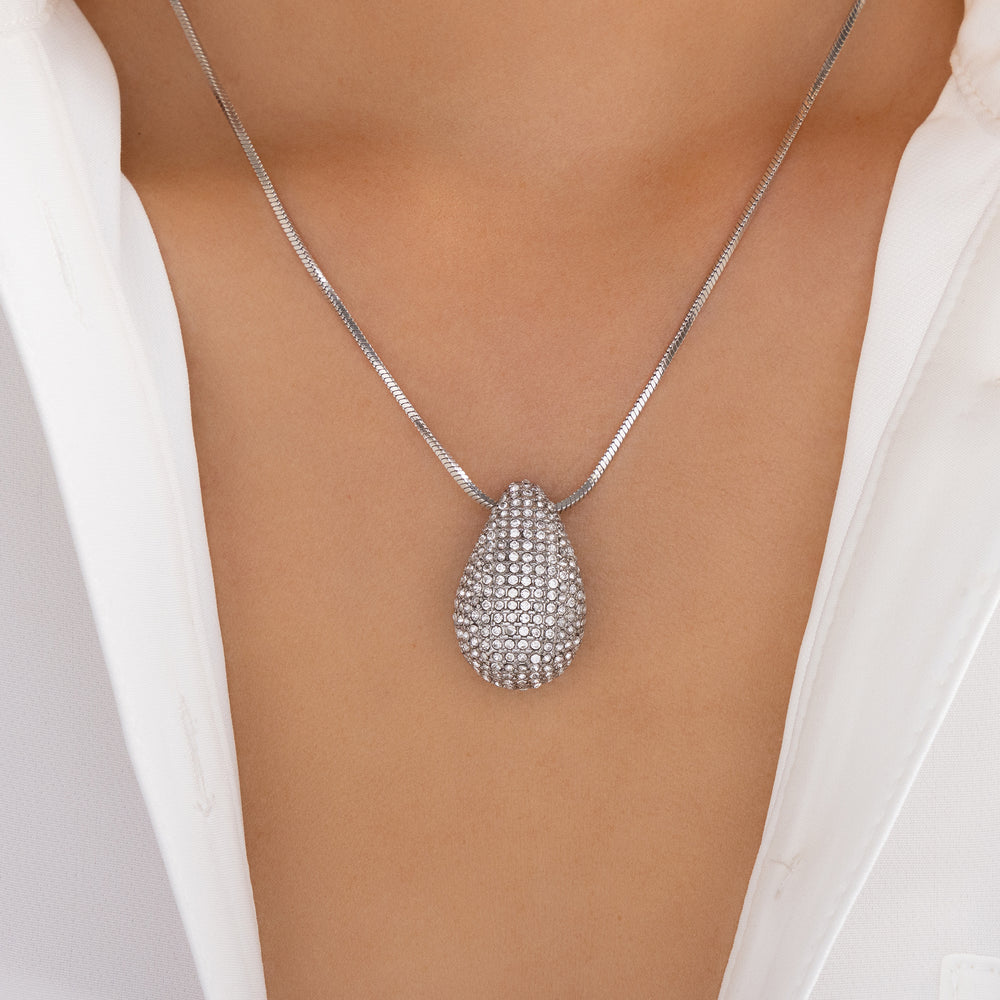 Crystal Monte Necklace (Silver)