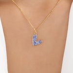 Lennon Heart Necklace (Purple)