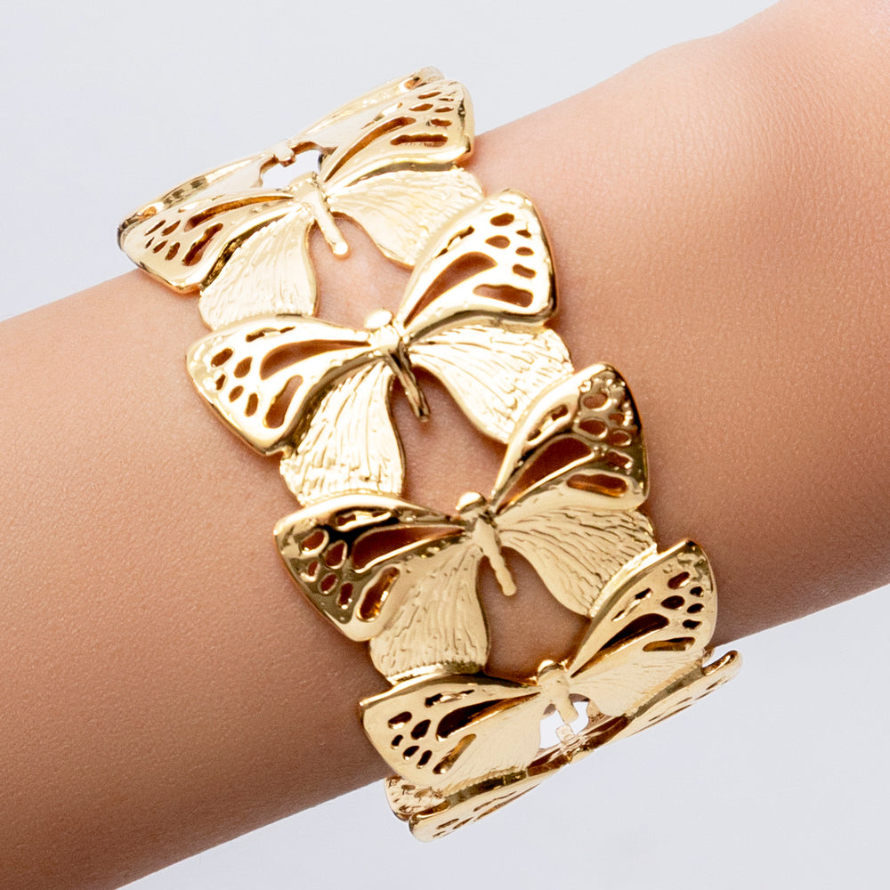 Gold Butterfly Cuff