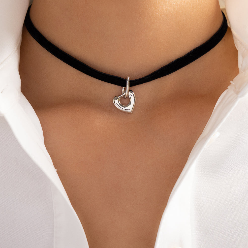 Mini Heart Necklace (Silver)