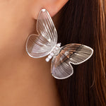 Priscilla Butterfly Earrings (Silver)