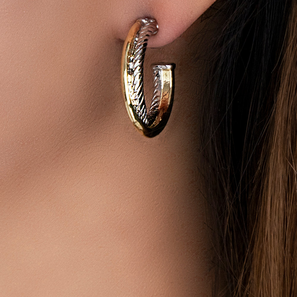Silver & Gold Hoops