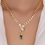 Emerald Yolanda Snake Necklace