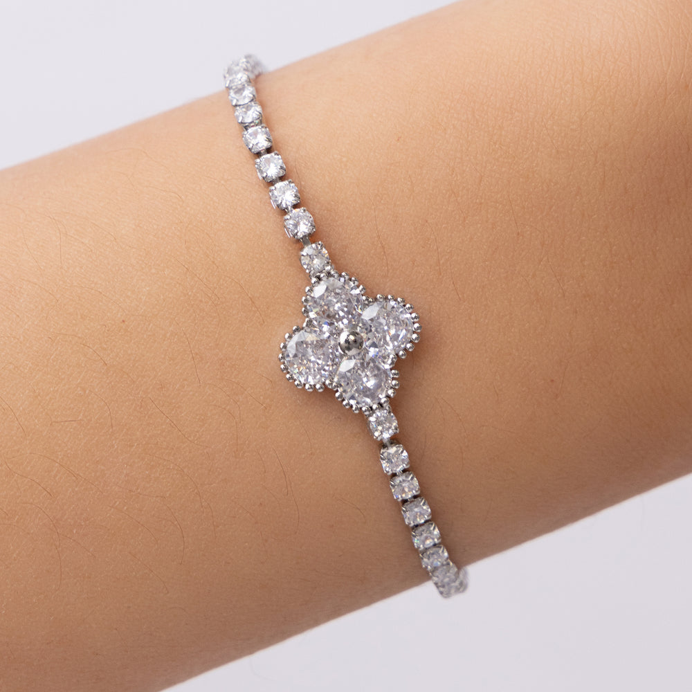 Crystal Steffy Bracelet (Silver)