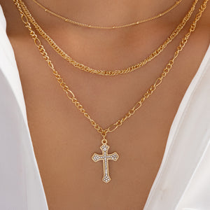 Crystal Luca Cross Necklace