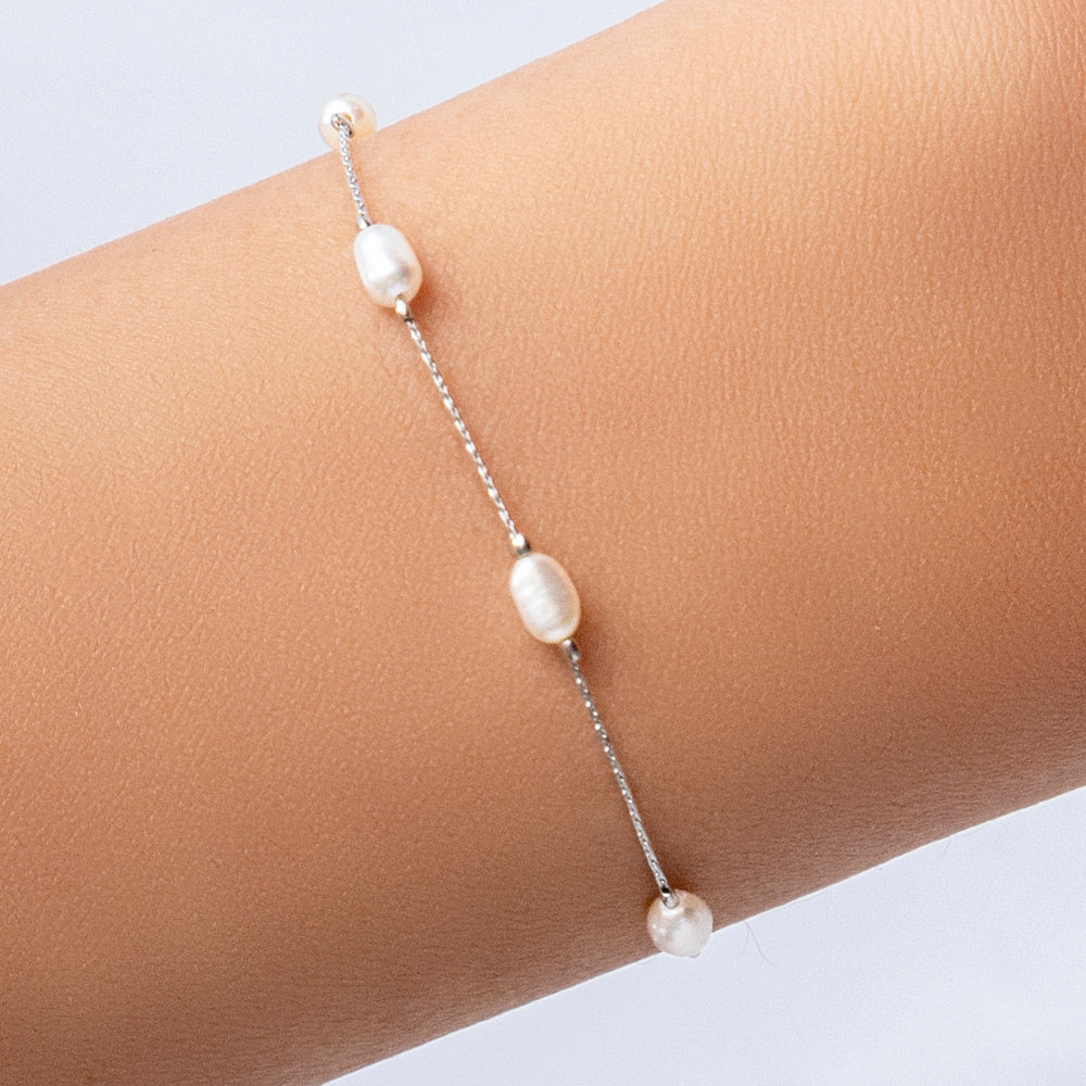 Bailey Pearl Bracelet (Silver)