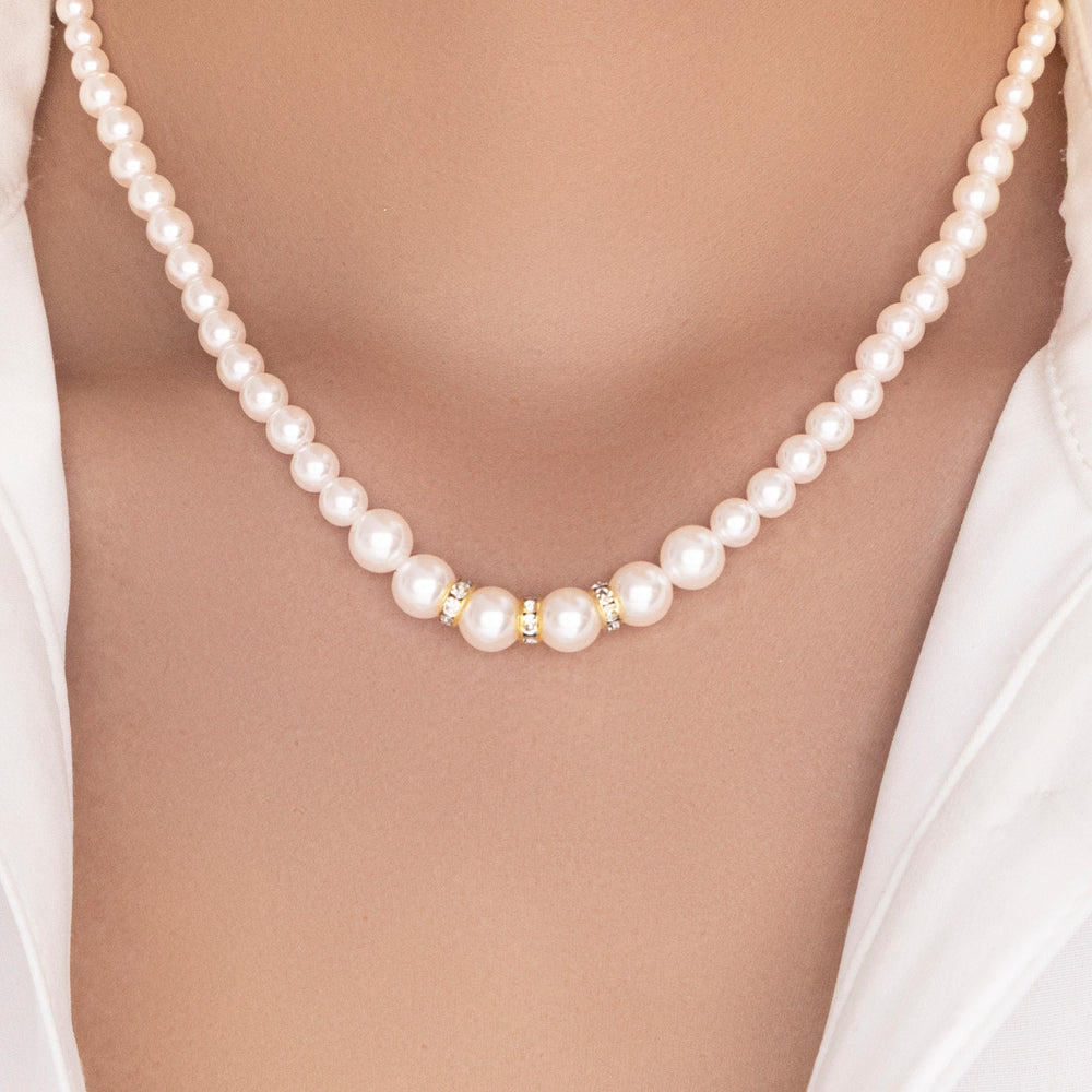 Crystal Dawna Pearl Necklace