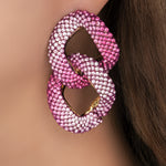 Pink Link Earrings