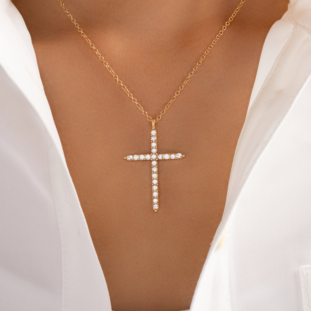 Crystal Lenny Cross Necklace