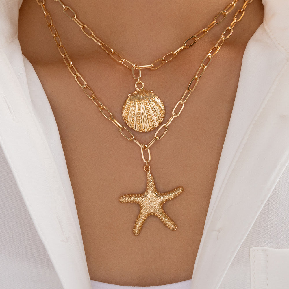 Shell & Starfish Necklace Set