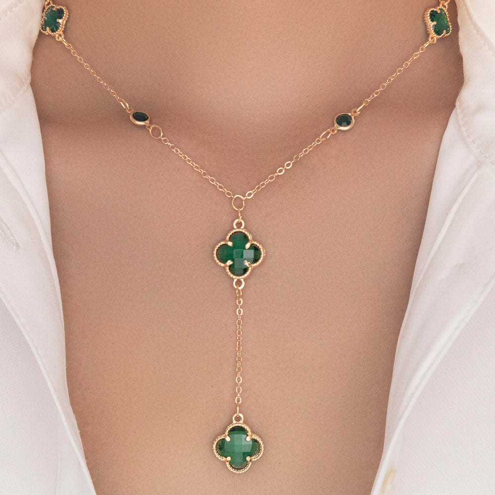 Crystal Roxy Steffy Necklace (Emerald)