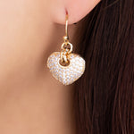 Crystal Juliet Heart Earrings