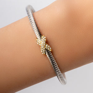 Silver & Gold Baylor X Cuff