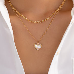 Crystal Catalina Heart Necklace