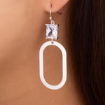 Crystal Avina Earrings (Silver)