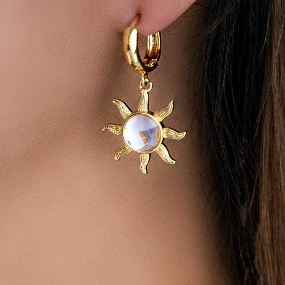 Iridescent Sun Hoops