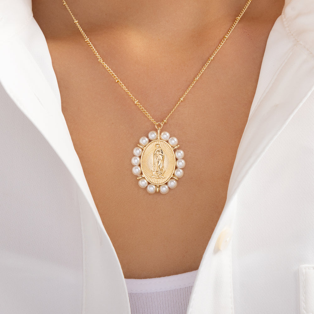 Coin & Mary Pearl Necklace