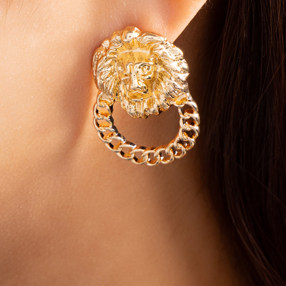 Cherie Lion Earrings