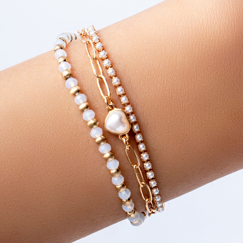 Zoey Heart Bracelet Set